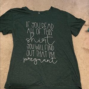 Green Pregnancy Graphic Tee